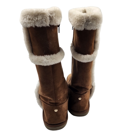 Michael Kors Suede Faux Shearling Alina Cozy Boot - Picture 6 of 8